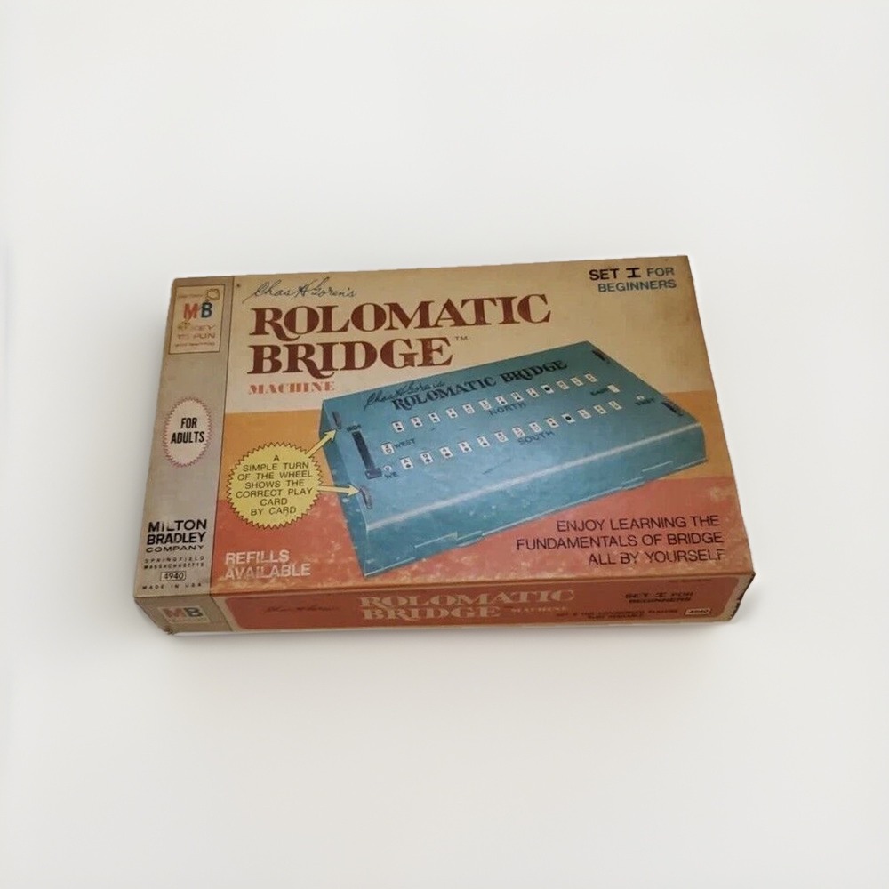 Vintage Rolomatic Bridge Machine Game Set 1 Beginners Milton Bradley 4940 1969